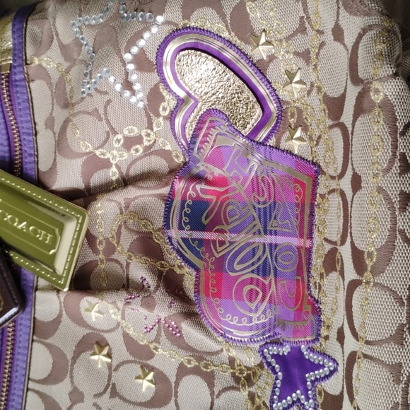 COACH POPPY  Tartan Plaid Tote Bag - Picture 11 of 16